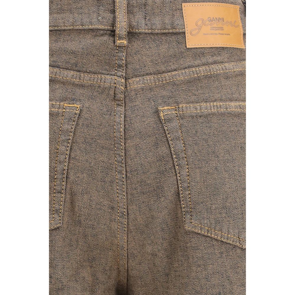 Ganni Braune Baumwolljeans im Relaxed Fit