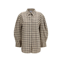 Ganni Beige Cotton Dress Shirt