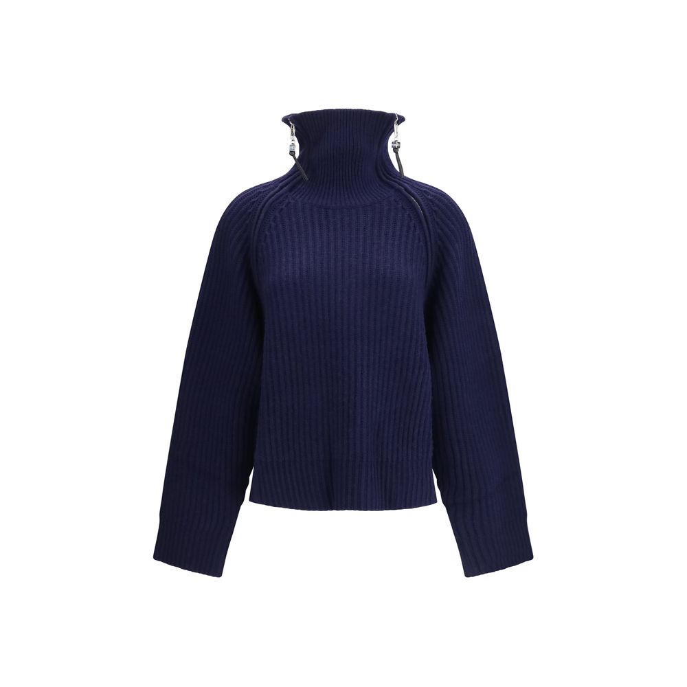 Ganni Blauer Wollpullover Oves Aries