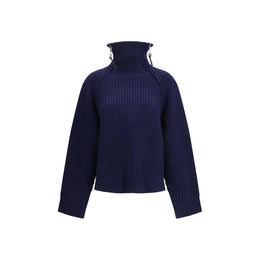 Ganni Blauer Wollpullover Oves Aries