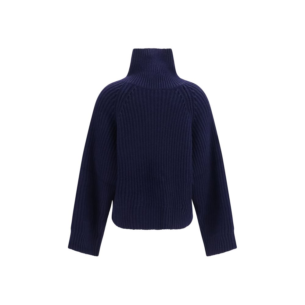 Ganni Blauer Wollpullover Oves Aries
