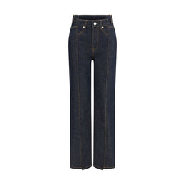 Ganni Blaue Jeans aus Baumwolle im geraden Schnitt