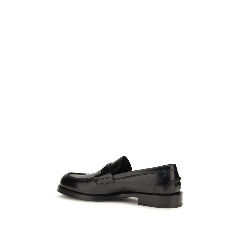 Dolce & Gabbana Schwarze "Bos Taurus" Kalbsleder Loafer zum Hineinschlüpfen