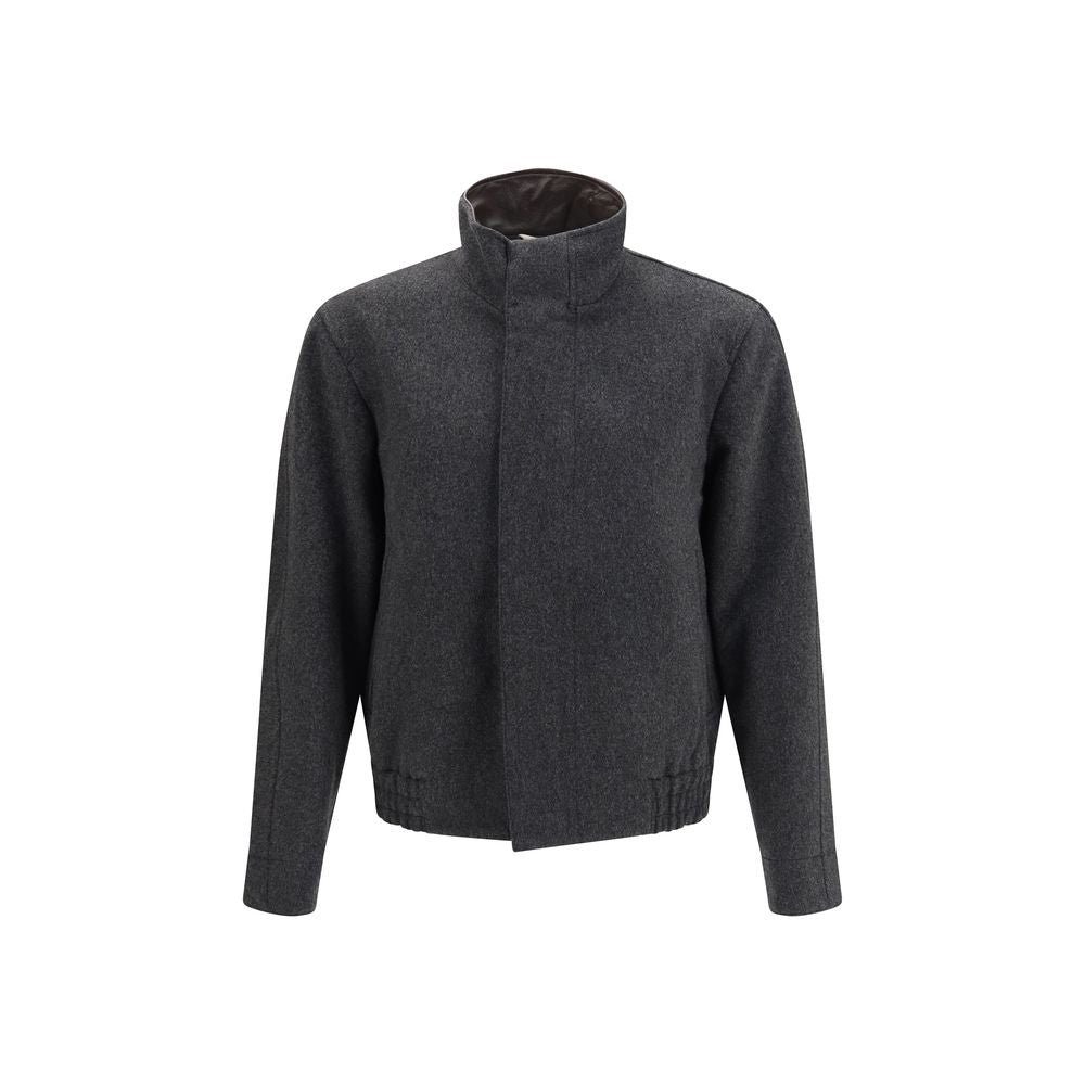 Lardini Grauer Woll-Bomberjacke Aries