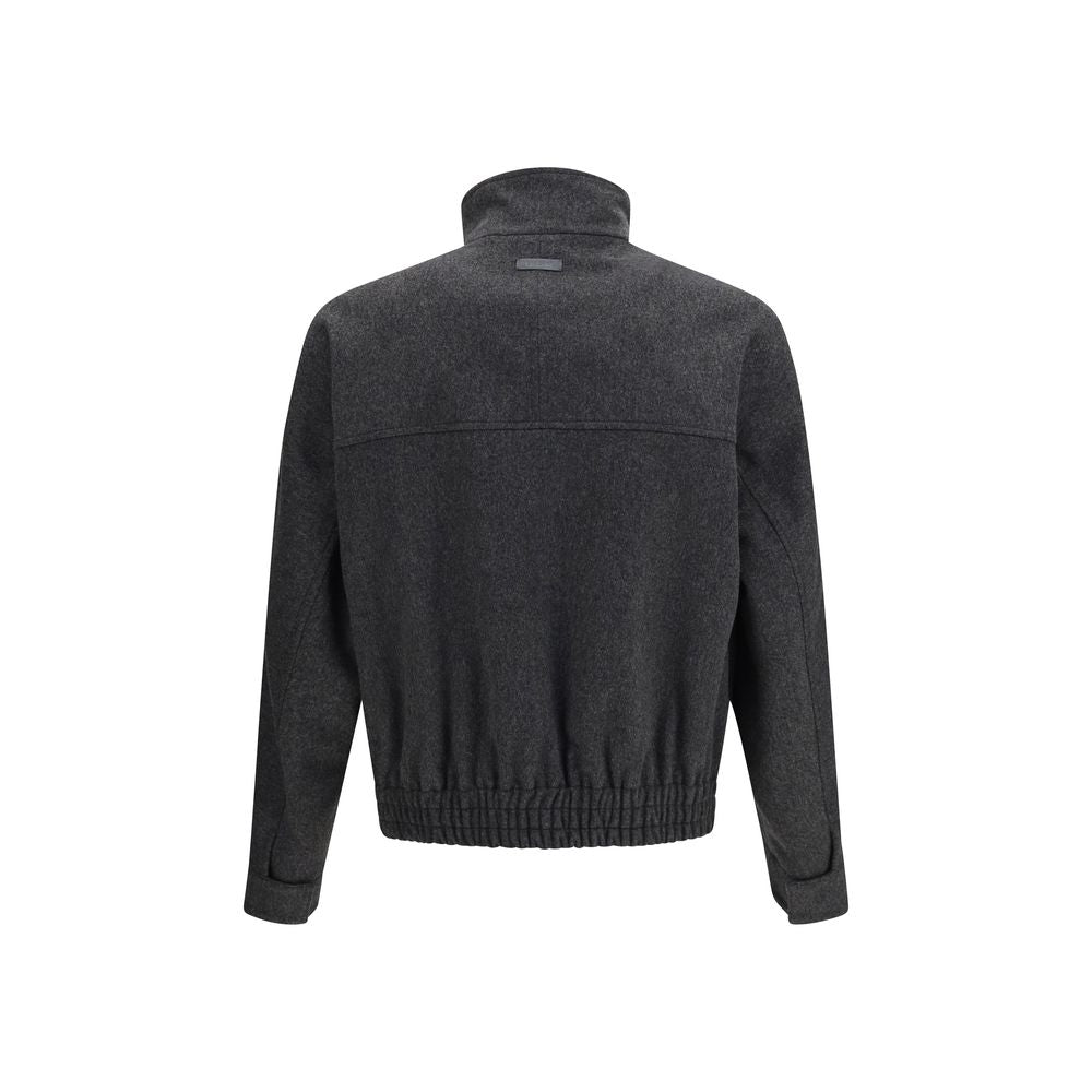 Lardini Grauer Woll-Bomberjacke Aries