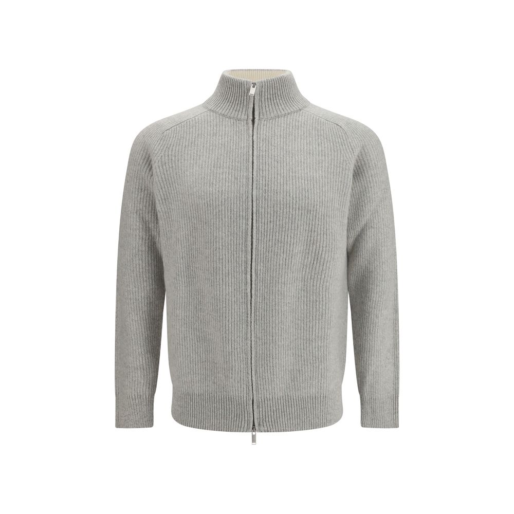 Lardini Grauer Oves Aries Wollpullover