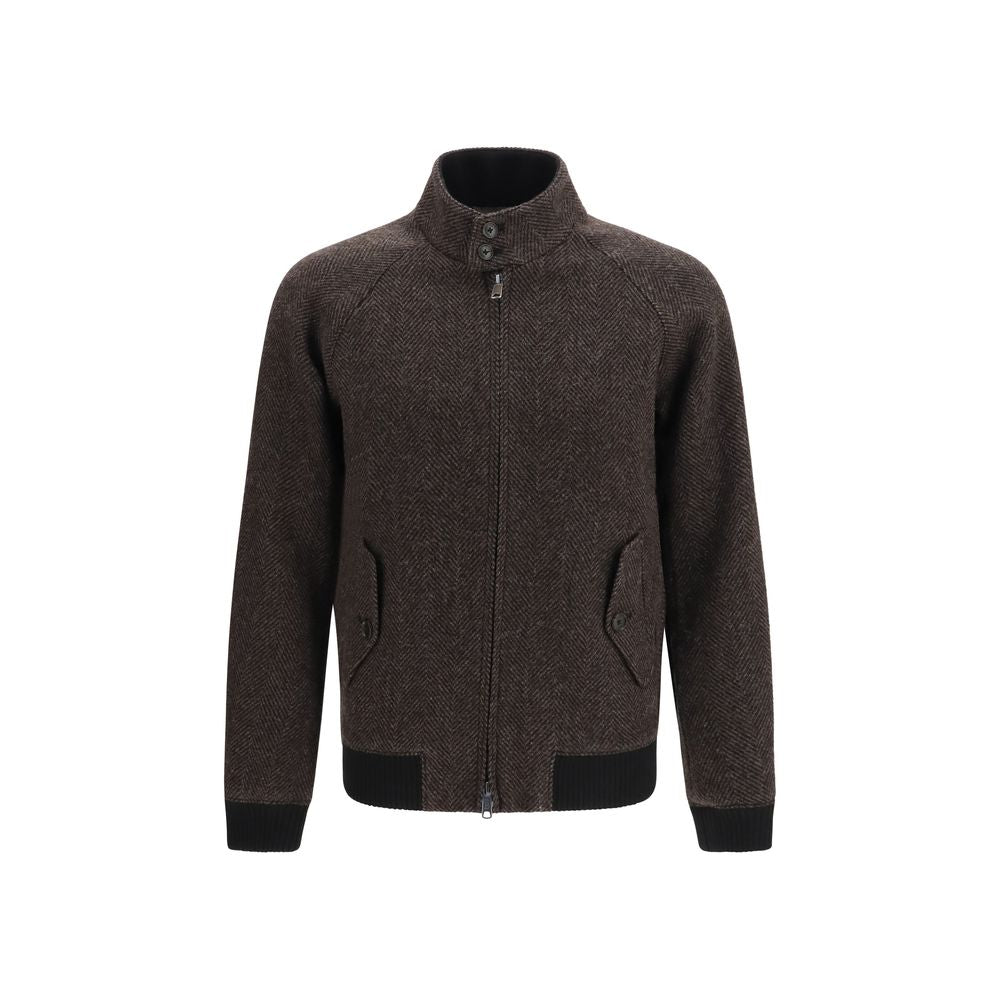 Baracuta Braune Bikerjacke aus Viskose