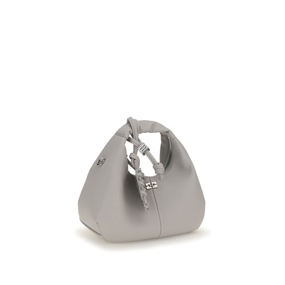 Ganni Graue Schultertasche aus Polyester