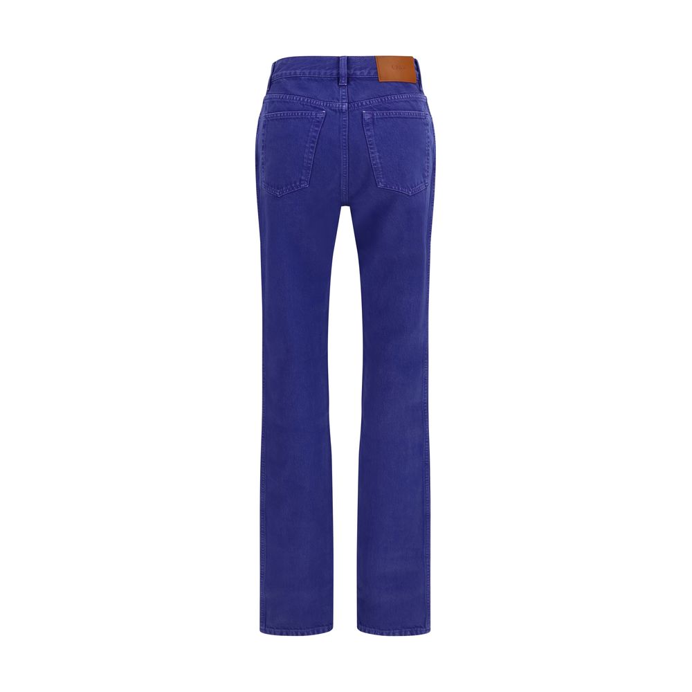 Chloé Blaue Jeans aus Baumwolle im geraden Schnitt