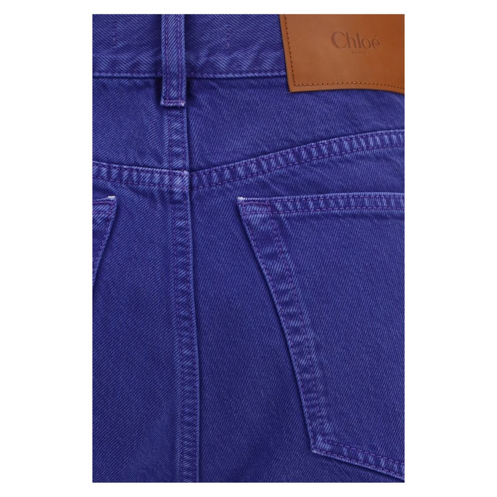 Chloé Blaue Jeans aus Baumwolle im geraden Schnitt