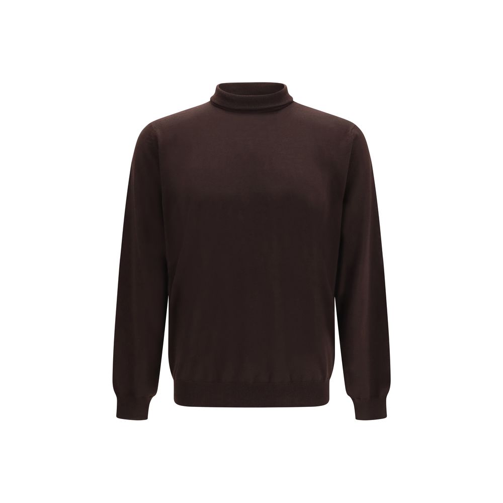 Lardini Brauner Wollpullover Oves Aries