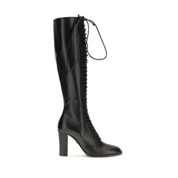 Dolce & Gabbana Schwarze Schnürstiefel aus Kalbsleder Bos Taurus