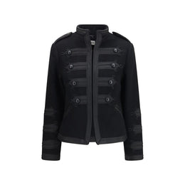 P.A.R.O.S.H. Schwarze Oversize-Jacke aus Wolle Oves Aries
