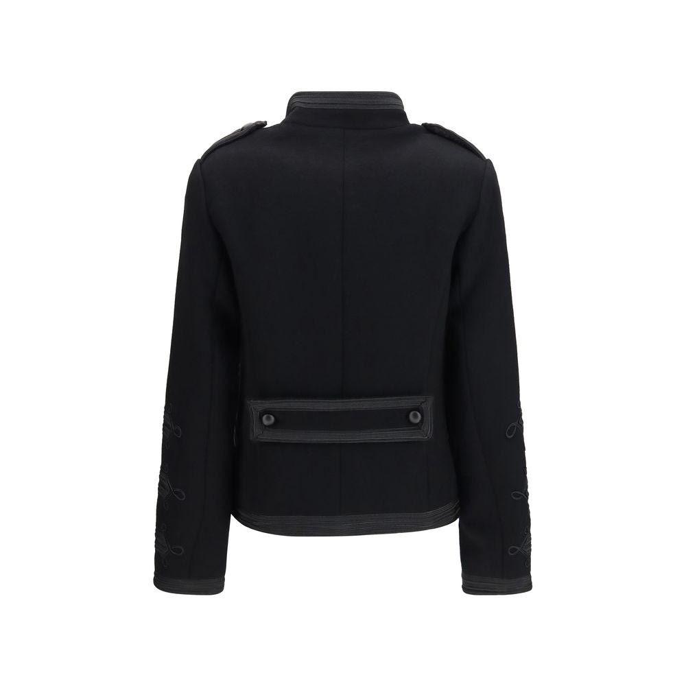 P.A.R.O.S.H. Schwarze Oversize-Jacke aus Wolle Oves Aries