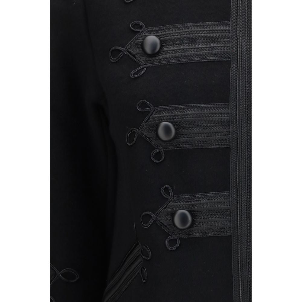 P.A.R.O.S.H. Schwarze Oversize-Jacke aus Wolle Oves Aries