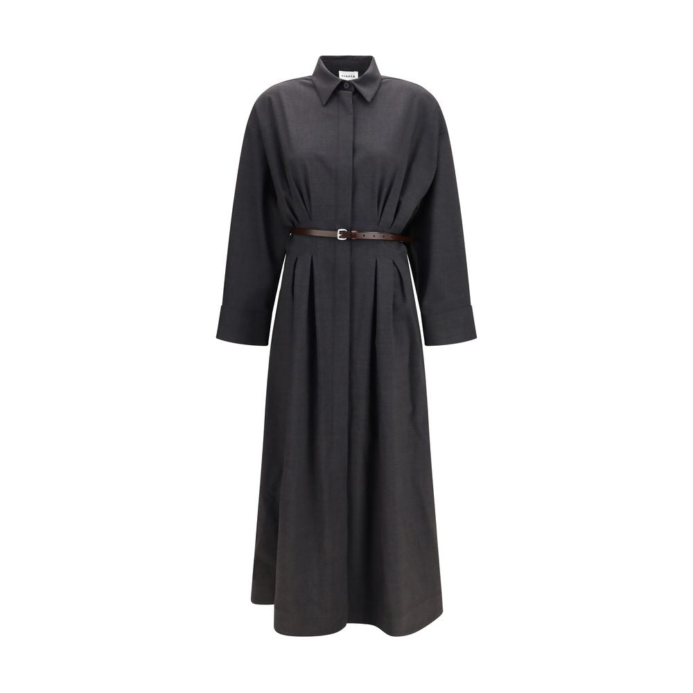 P.A.R.O.S.H. Graues Wollkleid Oves Aries Casual