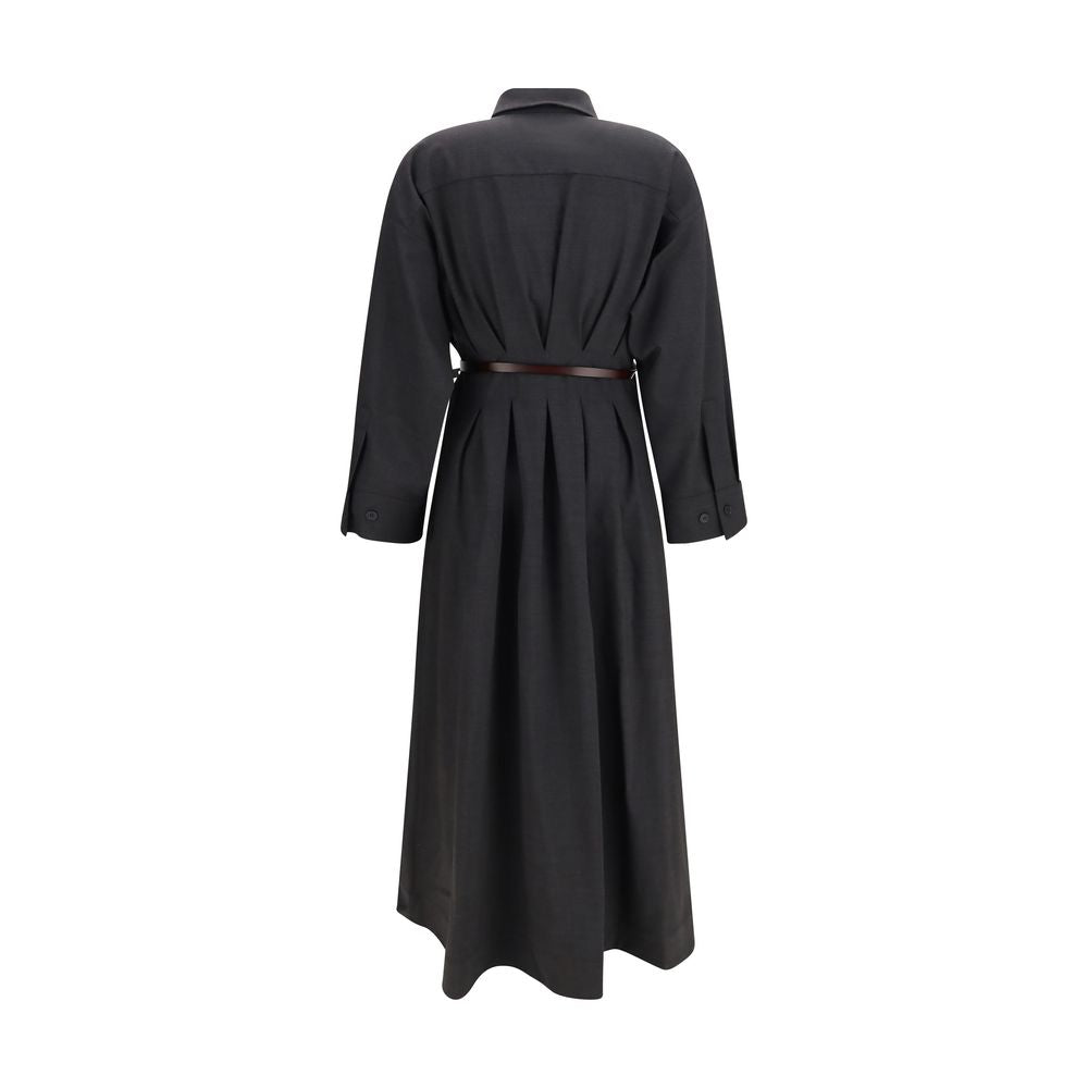 P.A.R.O.S.H. Graues Wollkleid Oves Aries Casual
