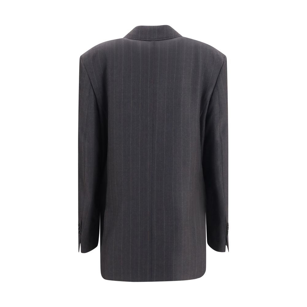 Ami Paris Grauer Woll-Oves Aries Blazer