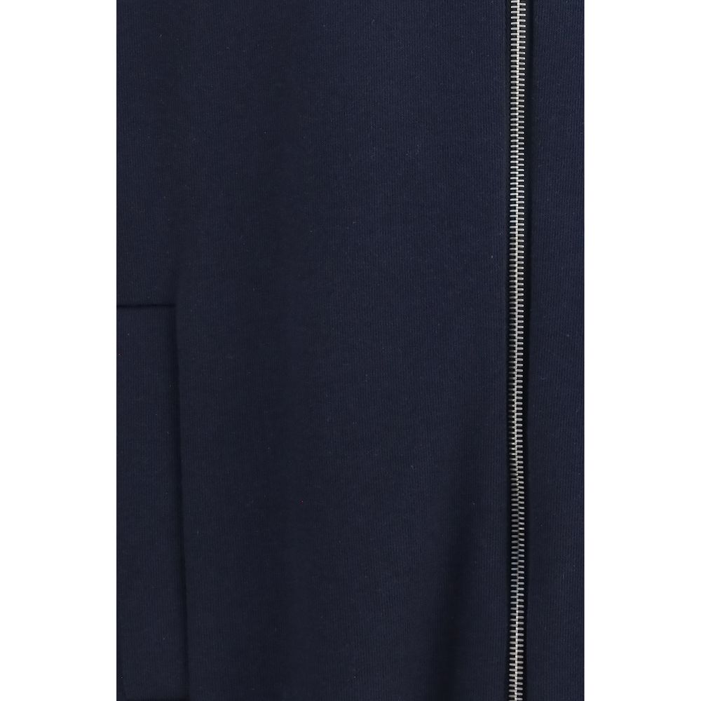 Umit Benan Blaue Seidenjacke in voller Länge