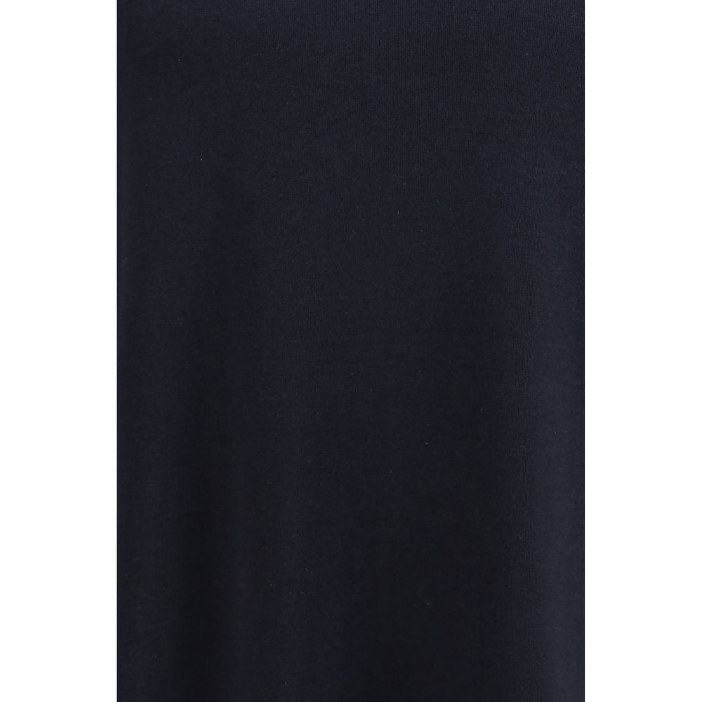 Umit Benan Blaues Baumwoll-Langarmshirt