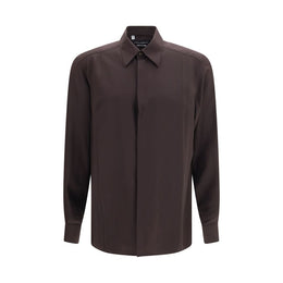 Dolce & Gabbana Braunes Seidenhemd