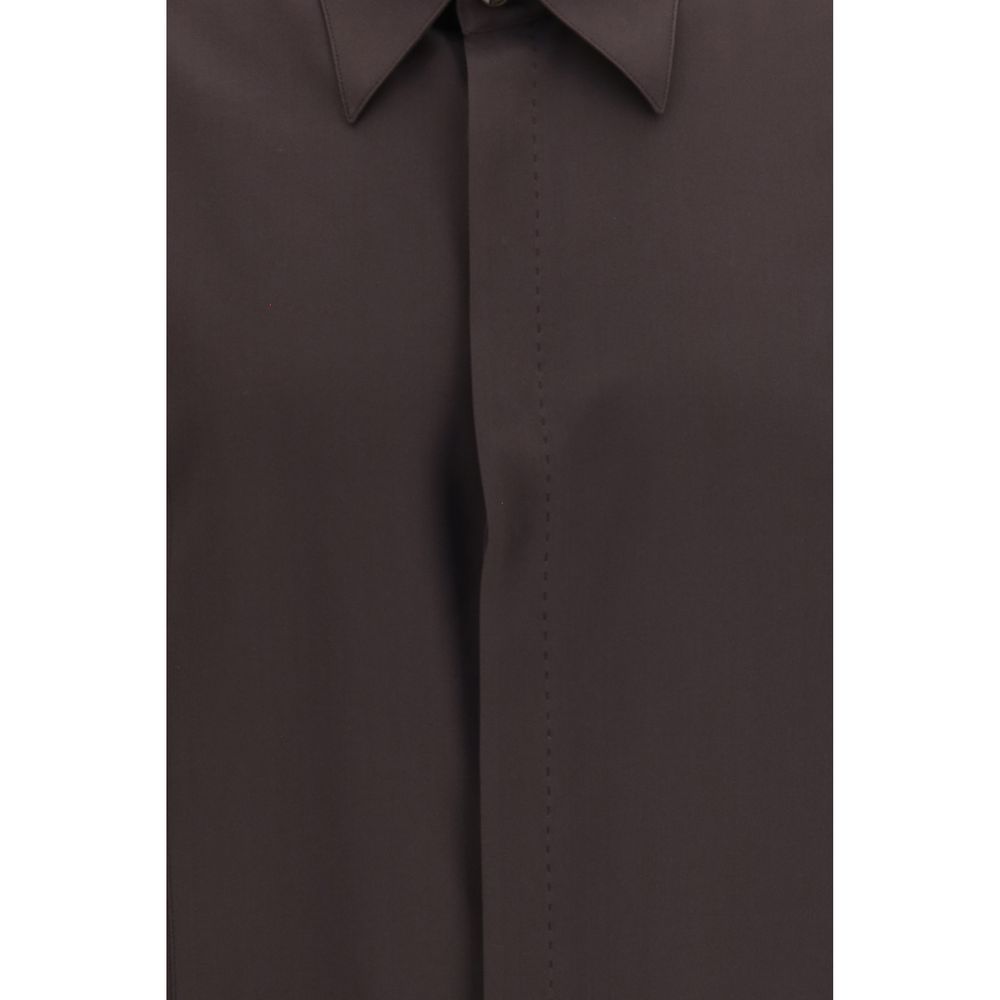 Dolce & Gabbana Braunes Seidenhemd