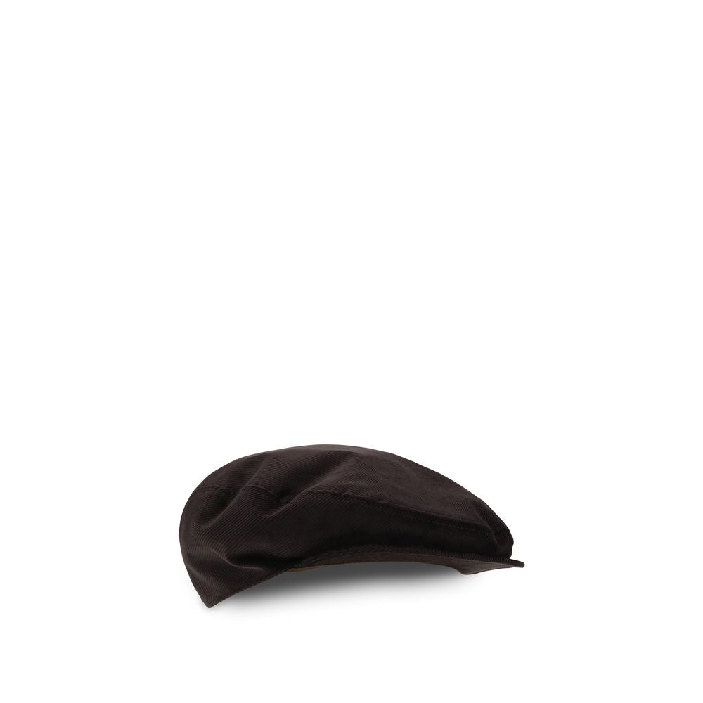 Dolce & Gabbana Braune Baumwoll-Flatcap