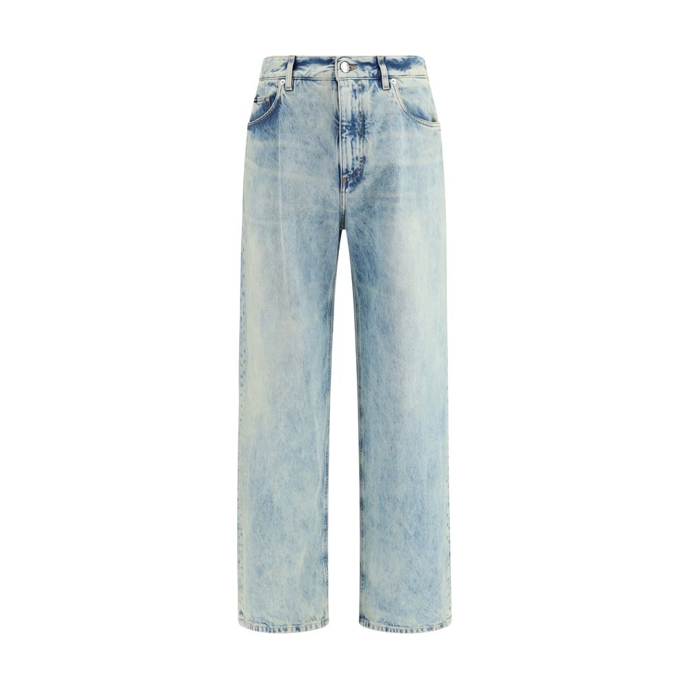 Dolce & Gabbana Blaue Baumwolljeans im Relaxed Fit