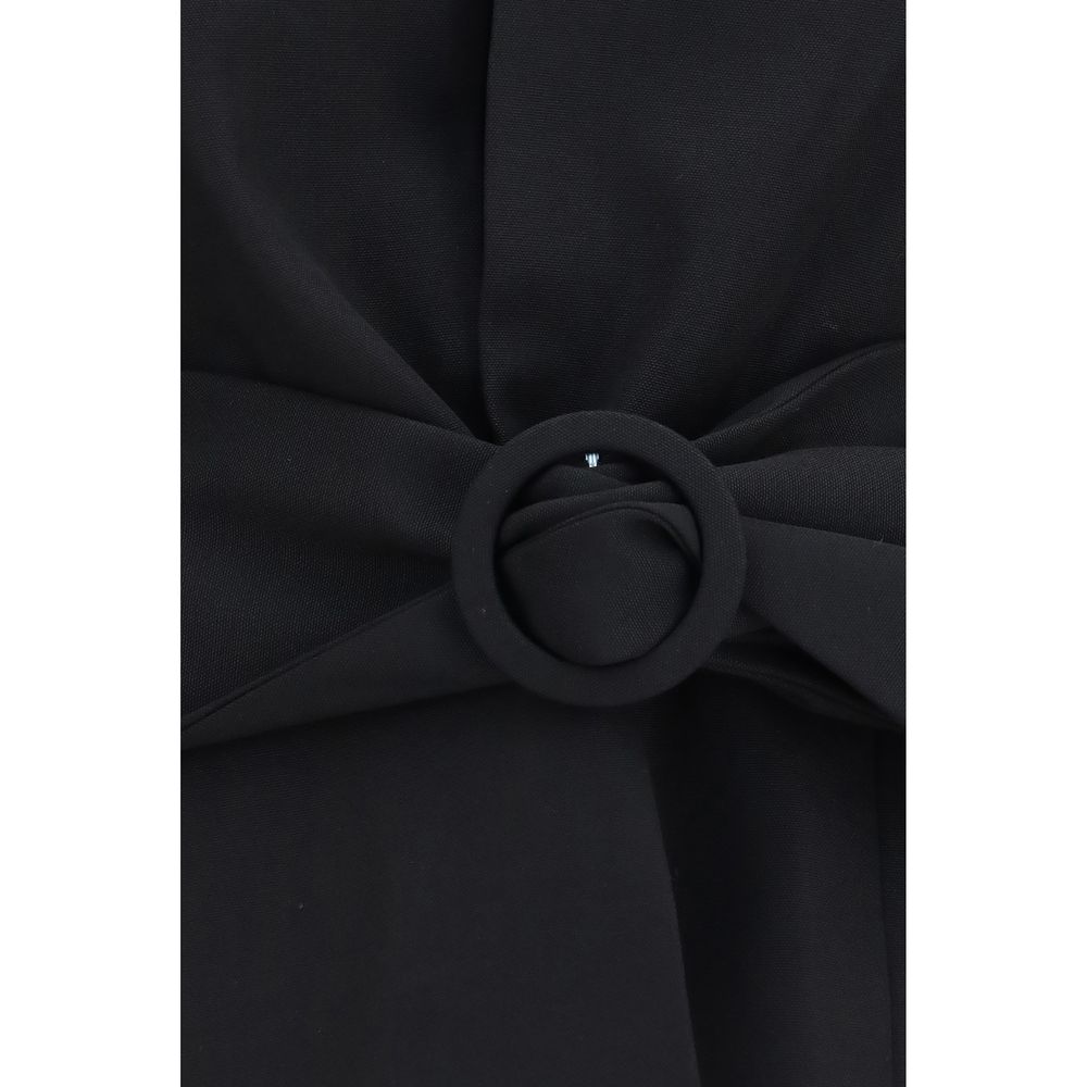 Jacquemus Schwarze Oves Aries Wolljacke in voller Länge