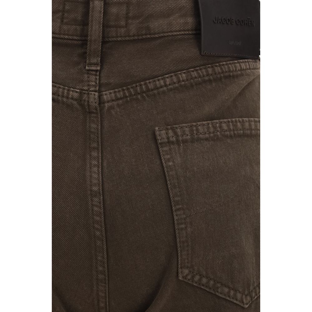 Jacob Cohen Braune Baumwolljeans mit geradem Bein