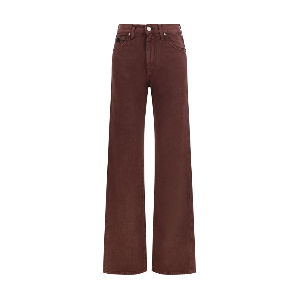 Jacob Cohen Jeans in Bordeaux-Rot aus Baumwolle mit geradem Bein
