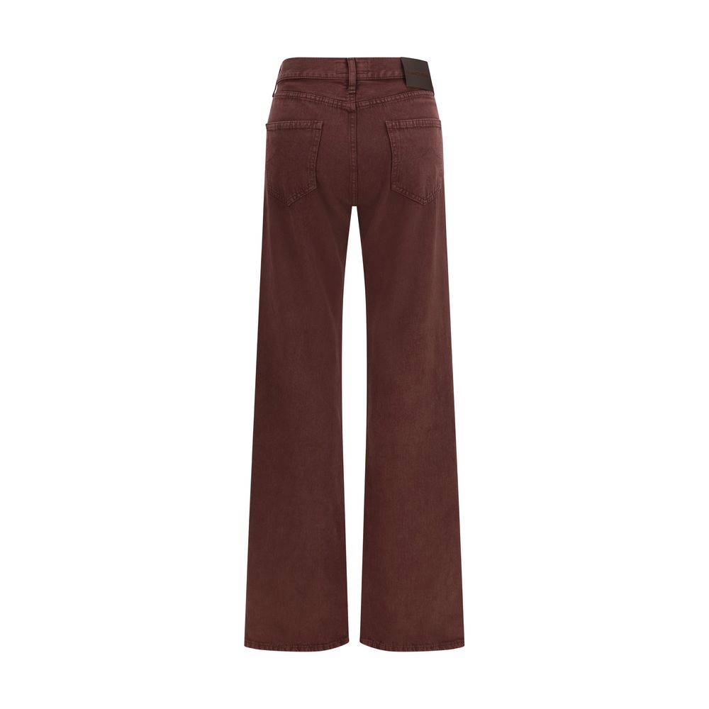Jacob Cohen Jeans in Bordeaux-Rot aus Baumwolle mit geradem Bein