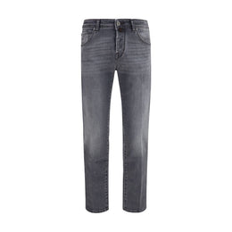 Jacob Cohen Graue Jeans aus Baumwolle im geraden Schnitt