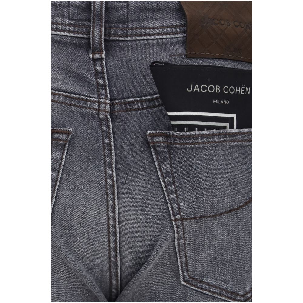 Jacob Cohen Graue Jeans aus Baumwolle im geraden Schnitt