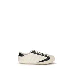 Y-3 Weiße Low-Top-Sneaker aus Kalbsleder Bos Taurus