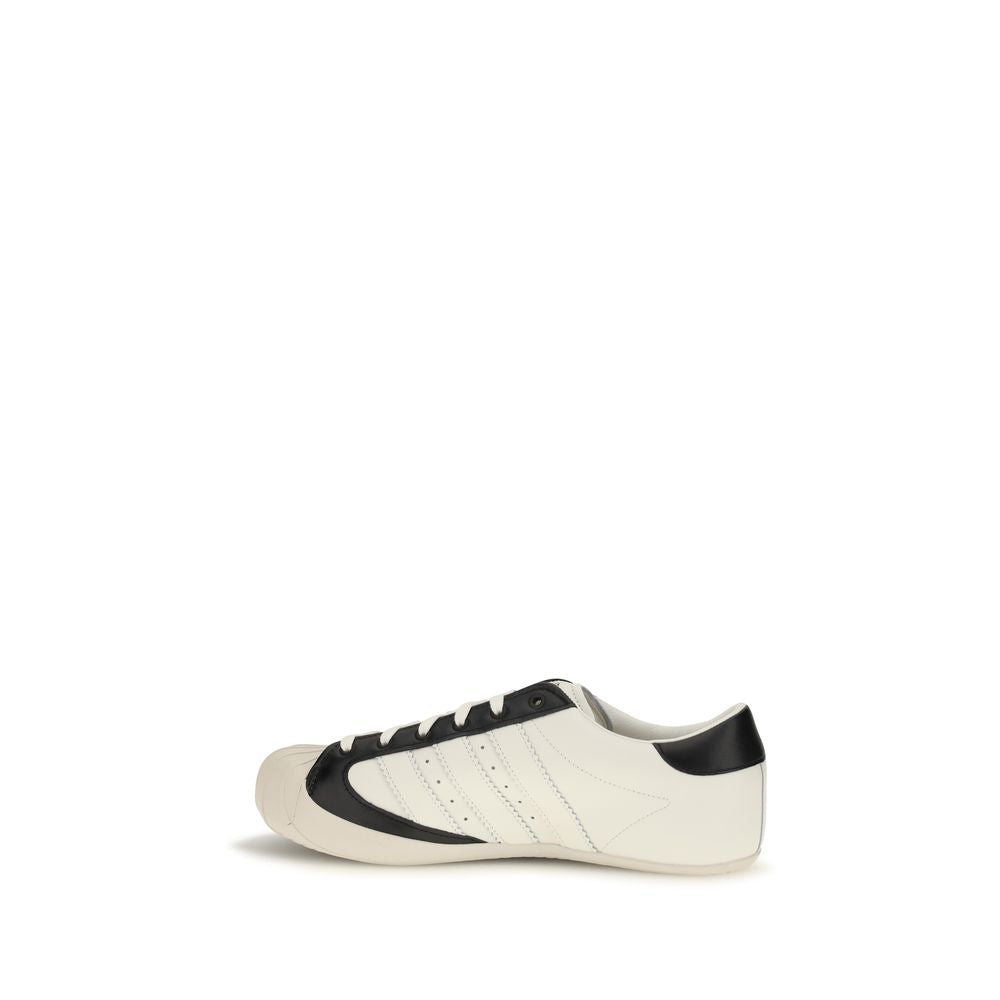 Y-3 Weiße Low-Top-Sneaker aus Kalbsleder Bos Taurus