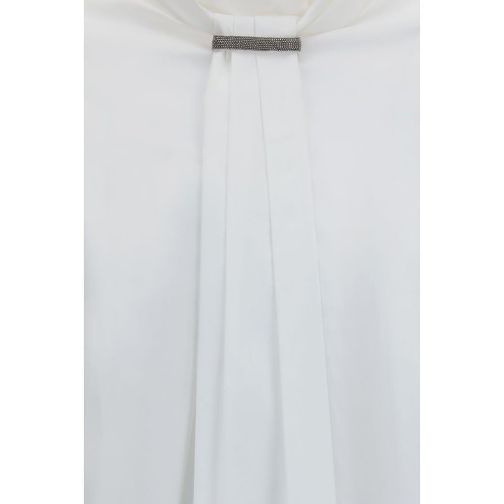 Brunello Cucinelli Weiße Baumwollbluse