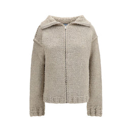 Prada Grauer Woll Cardigan Ovis Aries