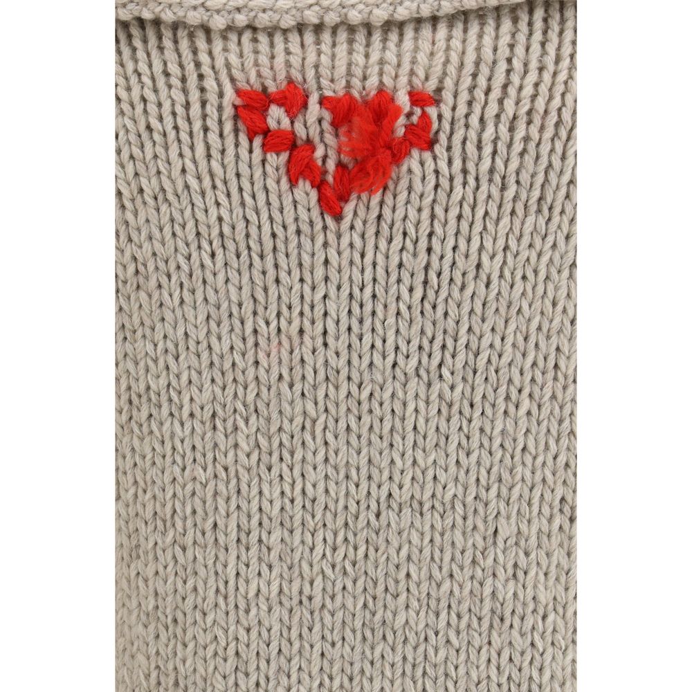 Prada Grauer Woll Cardigan Ovis Aries