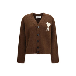 Ami Paris Brauner Alpaka Vicugna Pacos Cardigan