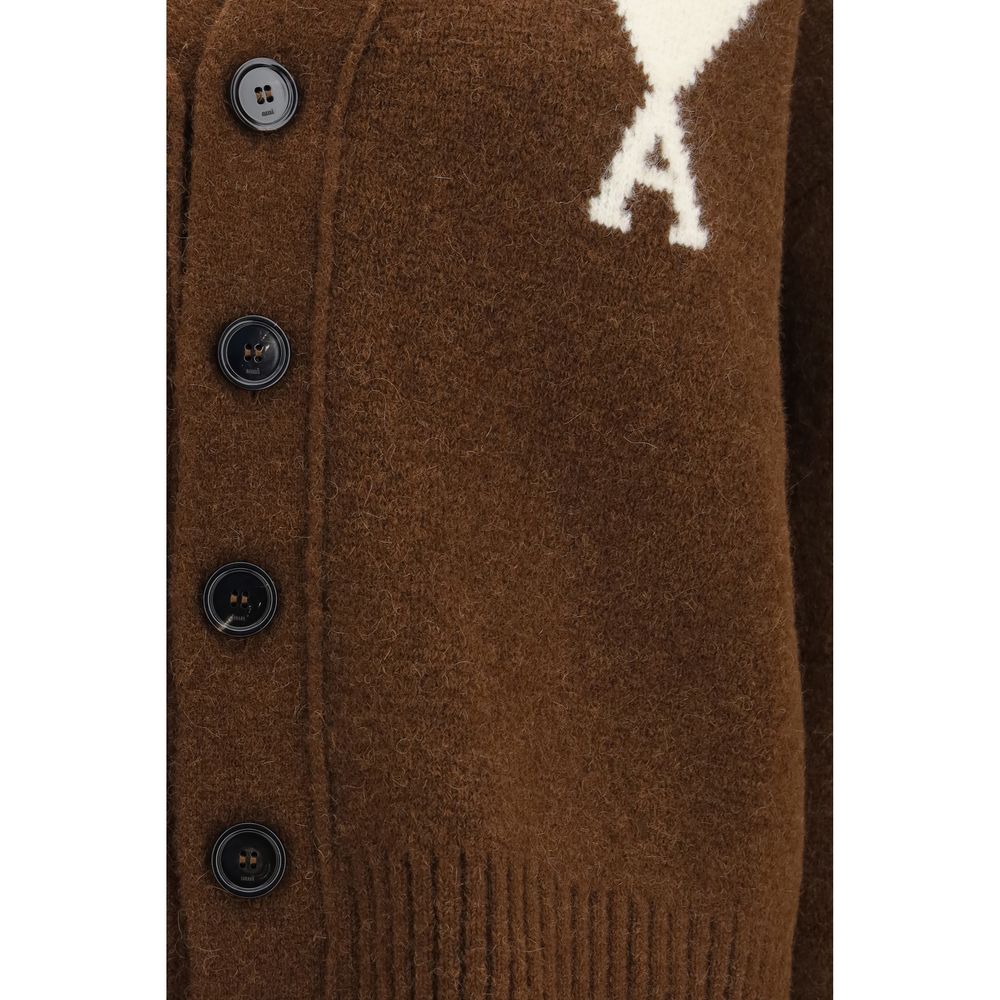 Ami Paris Brauner Alpaka Vicugna Pacos Cardigan