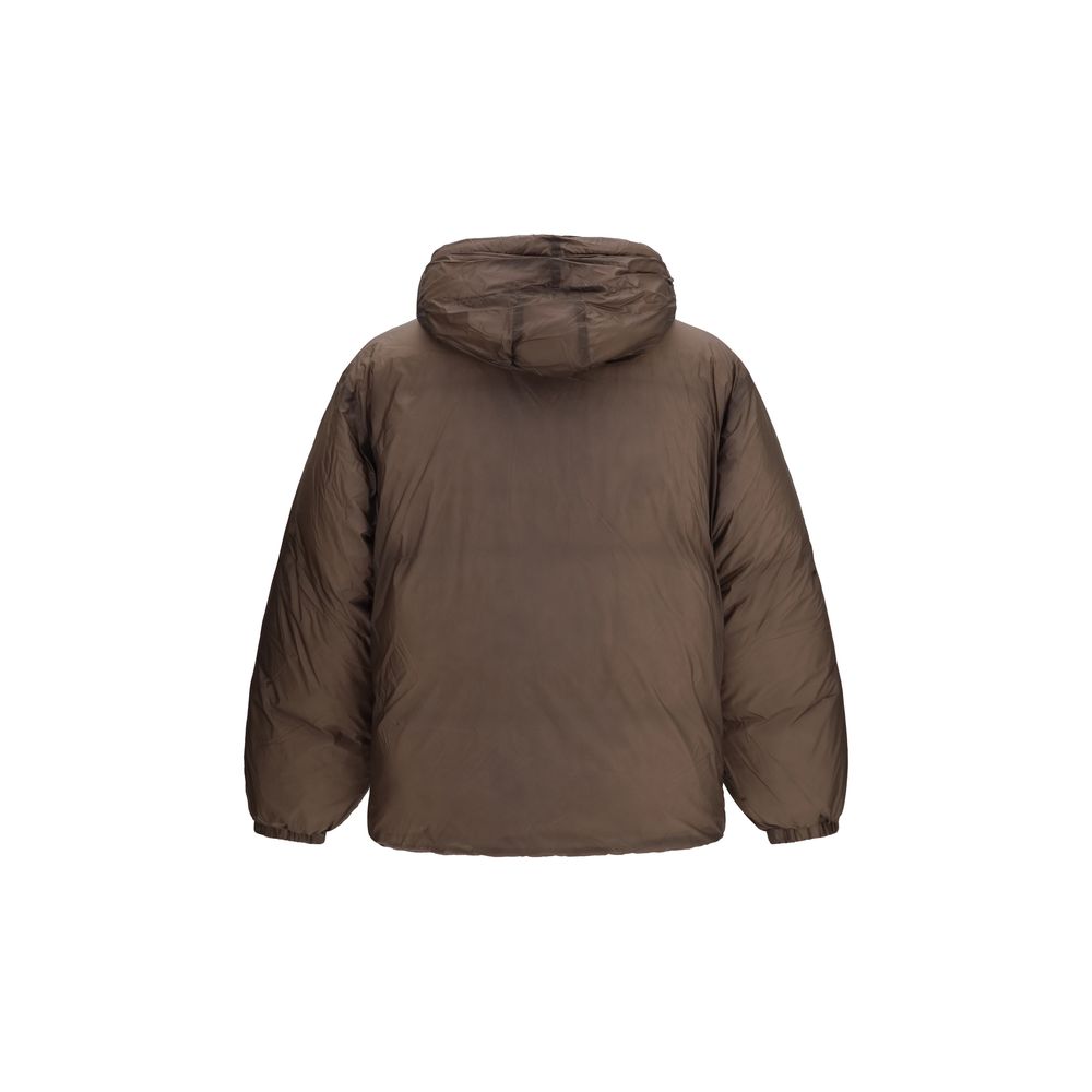 ROA Braune Nylon-Jacke in voller Länge