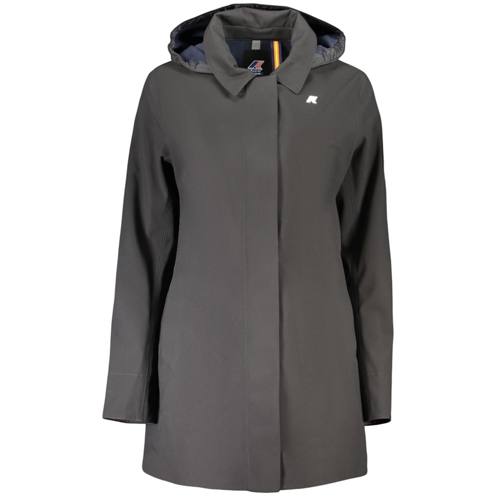 K-WAY Schwarze Damenjacke aus Polyester