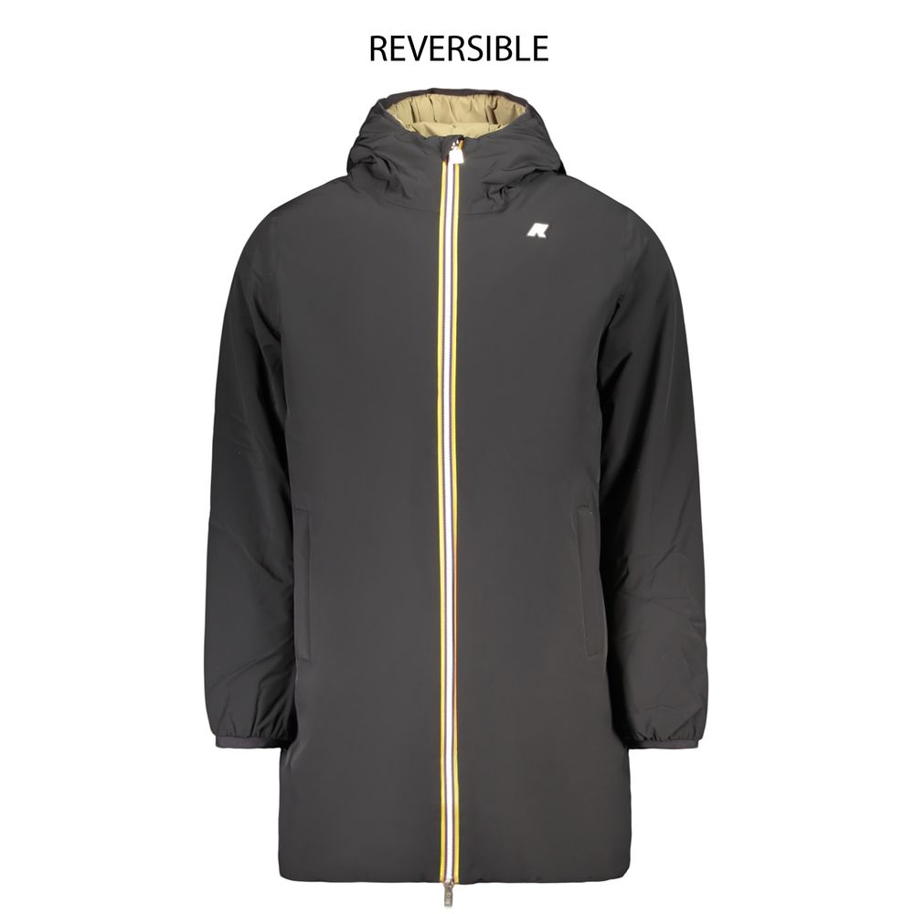 K-WAY Schwarze Nylon Herrenjacke