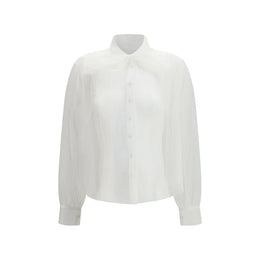 Forte_Forte Weißes Hemd aus Polyester