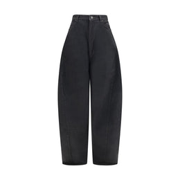 Balenciaga Schwarze Baumwoll-Freizeithose