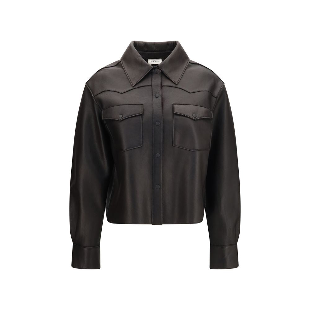 P.A.R.O.S.H. Schwarze Lammlederjacke