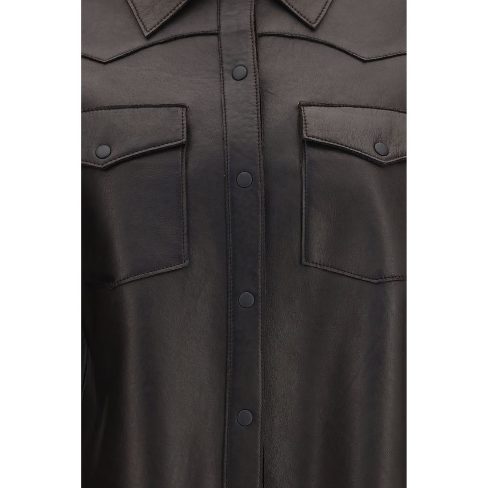 P.A.R.O.S.H. Schwarze Lammlederjacke