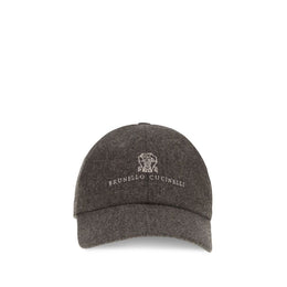 Brunello Cucinelli Braune Wollmütze Aries (Baseballkappe)