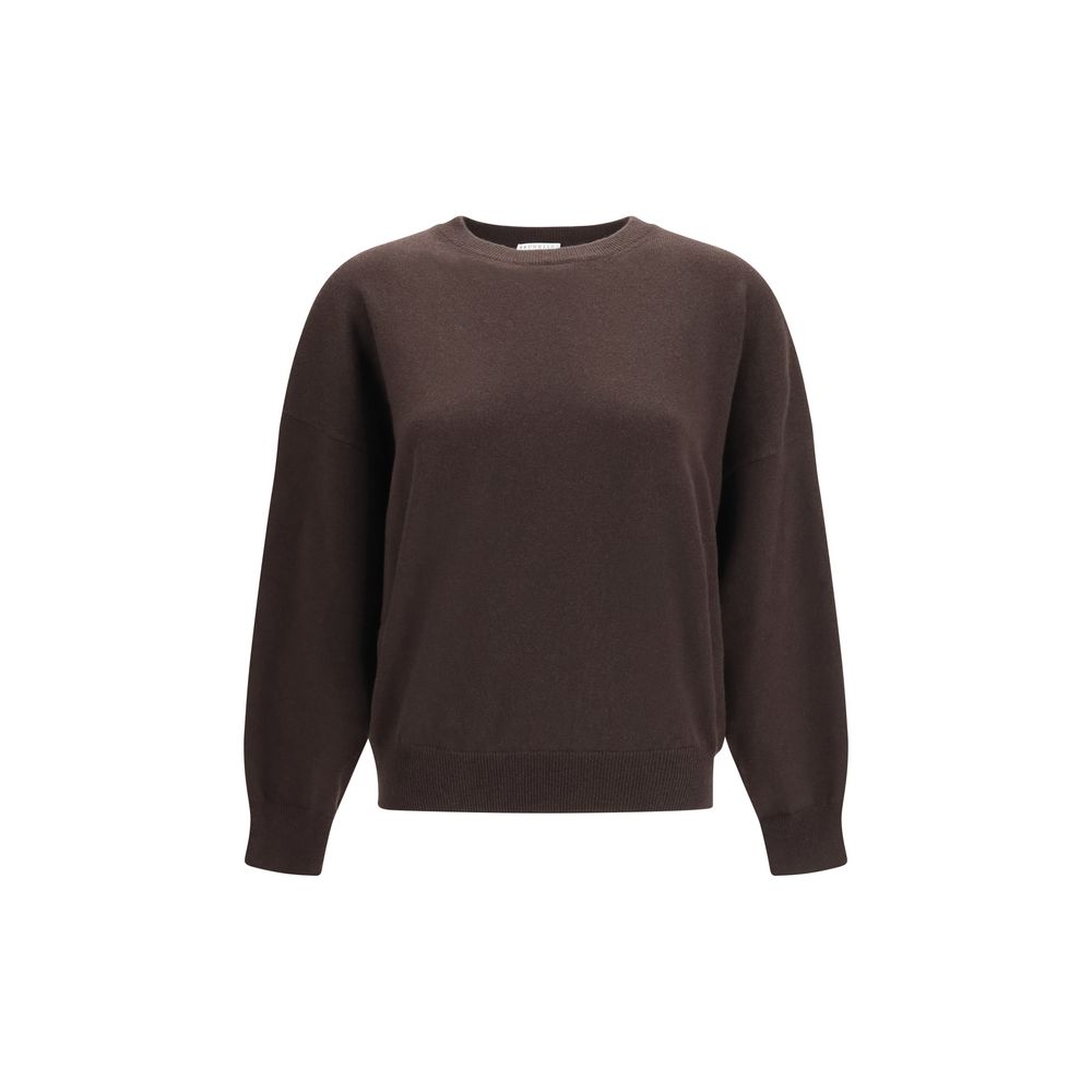 Brunello Cucinelli Brauner Kaschmirpullover
